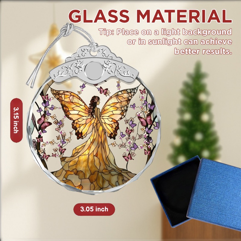 Angel with Butterfly Wings - Crystal Ornament