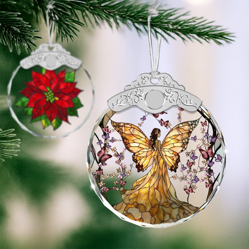 Angel with Butterfly Wings - Crystal Ornament