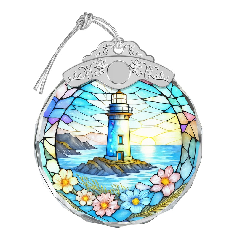 Coastal Lighthouse - Stained Glass Ornament