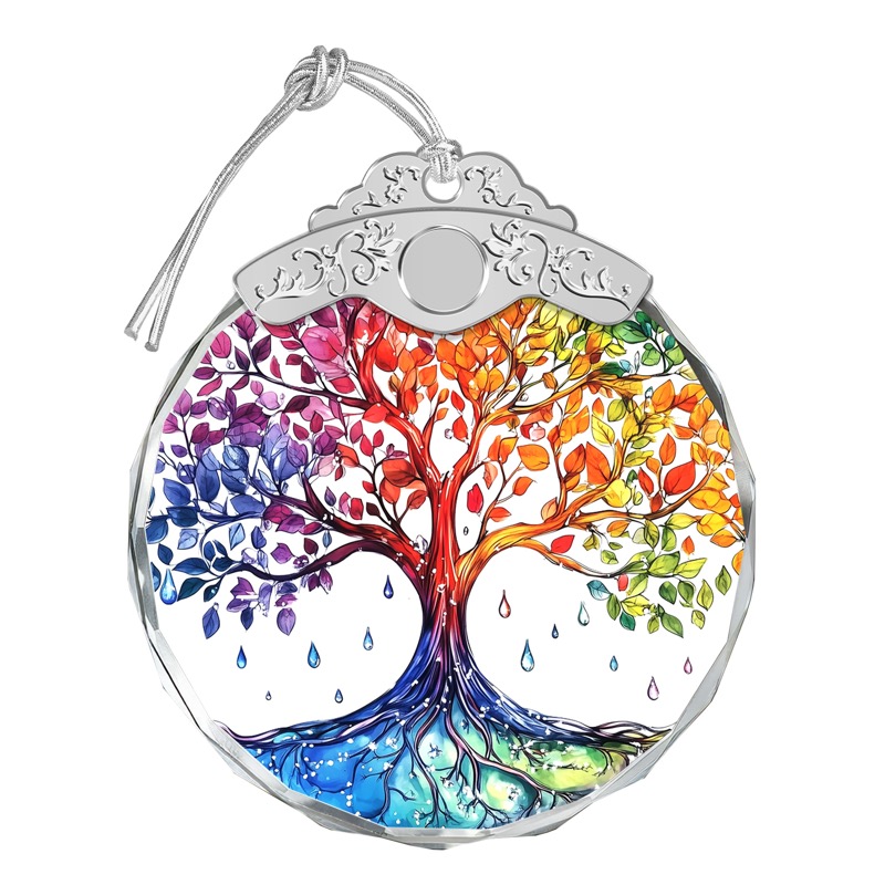 Rainbow Tree of Life - Crystal Ornament