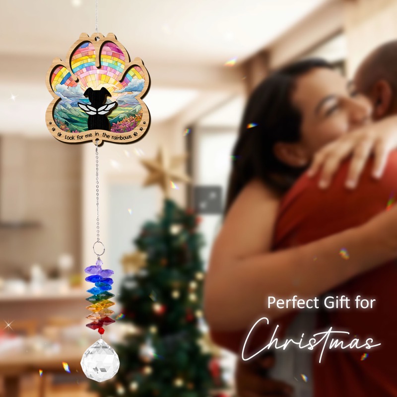 Look For Me In The Rainbows - Cat Memorial Paw